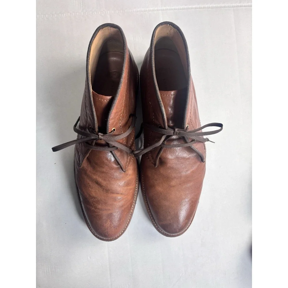 UGG Australia Brown‎ Leather Chukka Boots Men Luxury Business Casual Laces Sz 12